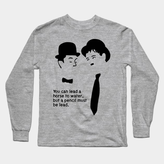 Laurel and Hardy Long Sleeve T-Shirt by Slightly Unhinged